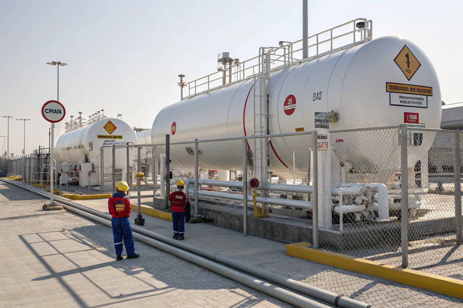 a photorealistic lpg distribution and metering fac