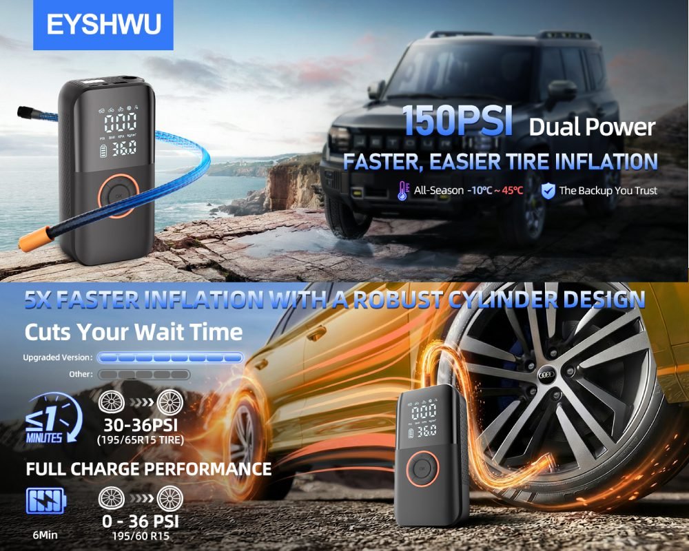 Tire Inflator Portable Air Compressor