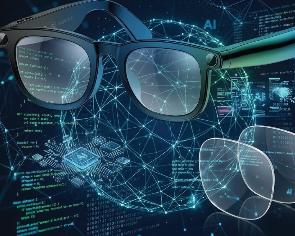 Smart AI Glasses with 8MP 4K POV Camera and Translation