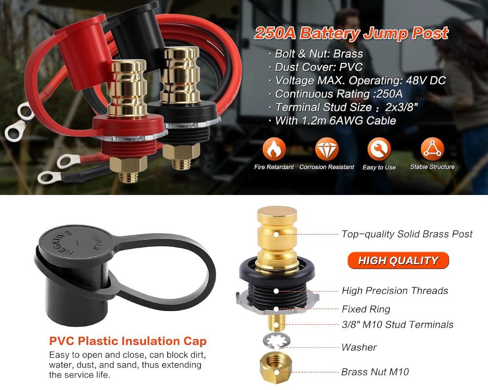 Battery Brass Jump Post 