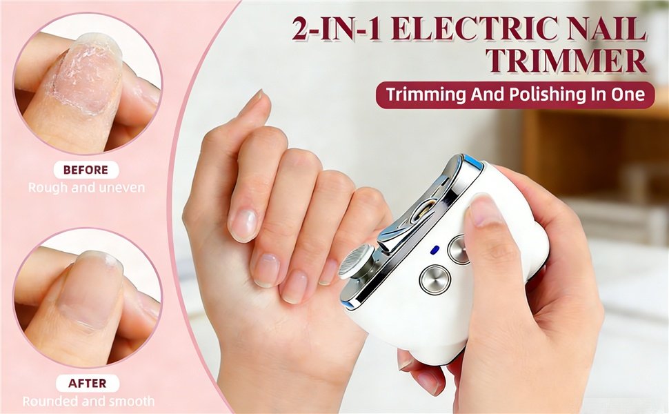 Electric Automatic Nail Clippers for Seniors with LED Light