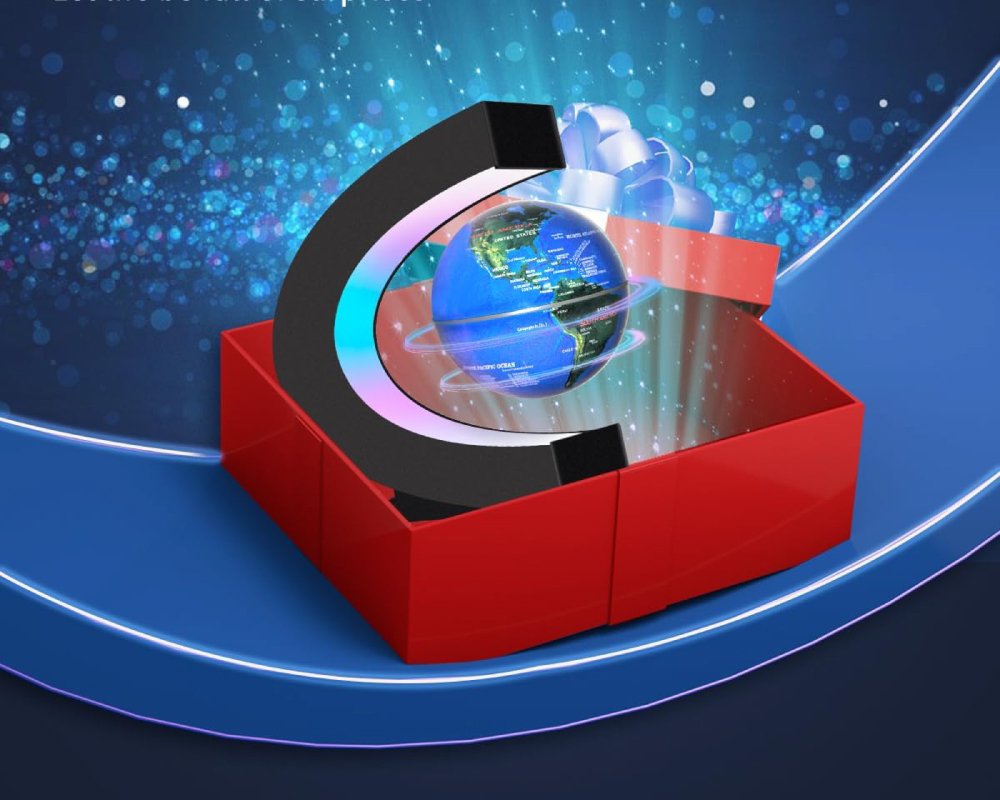 Magnetic Levitating Floating Globe with LED Lights, Cool Tech Gadgets Gifts World Globe Lamp for Men Father Teenage Boys Girls