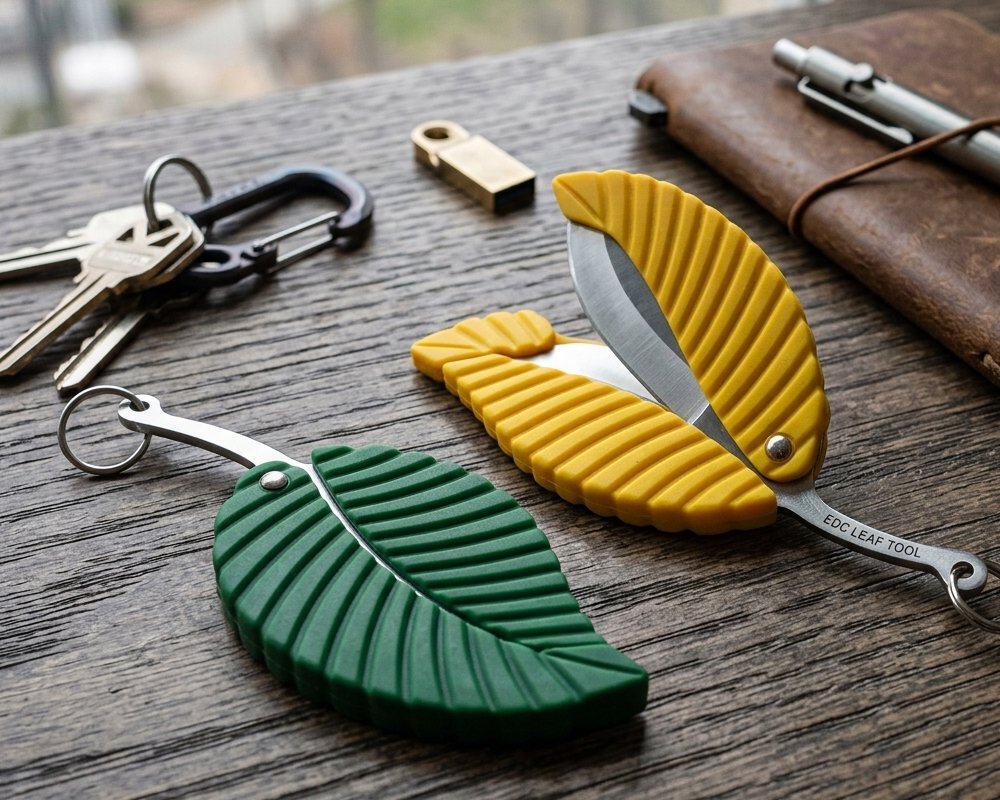 Multifunctional Mini Leaf Keychain
