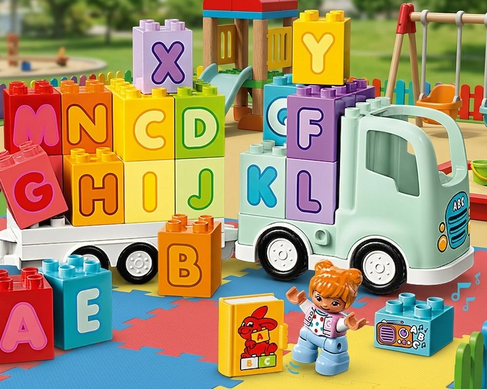Town Alphabet Truck Toy for Early Learning