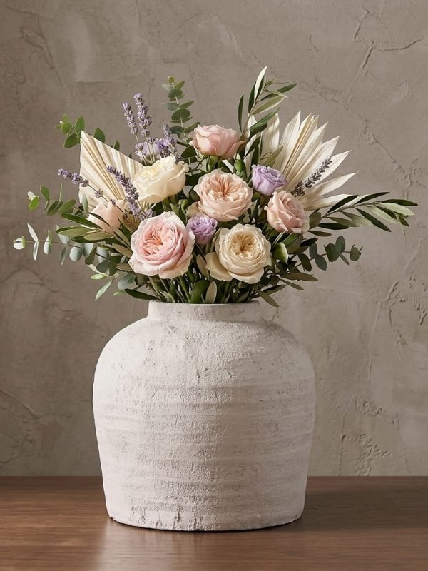 LB2 White Ceramic Large Vase