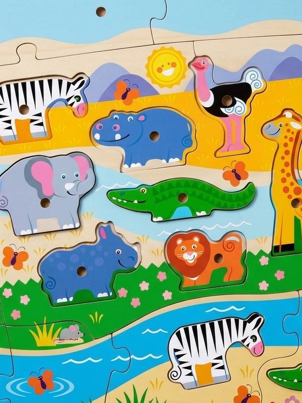 Safari Wooden Chunky Puzzle