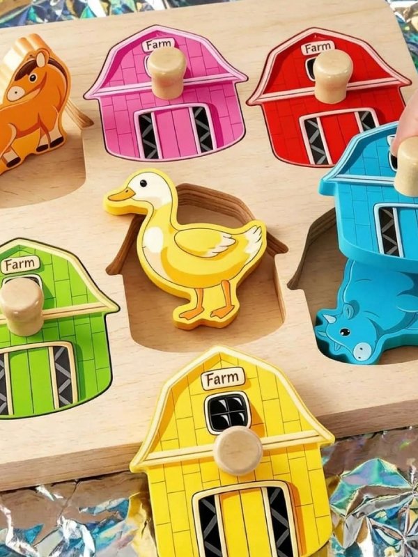 Farm Animal Peg Puzzles