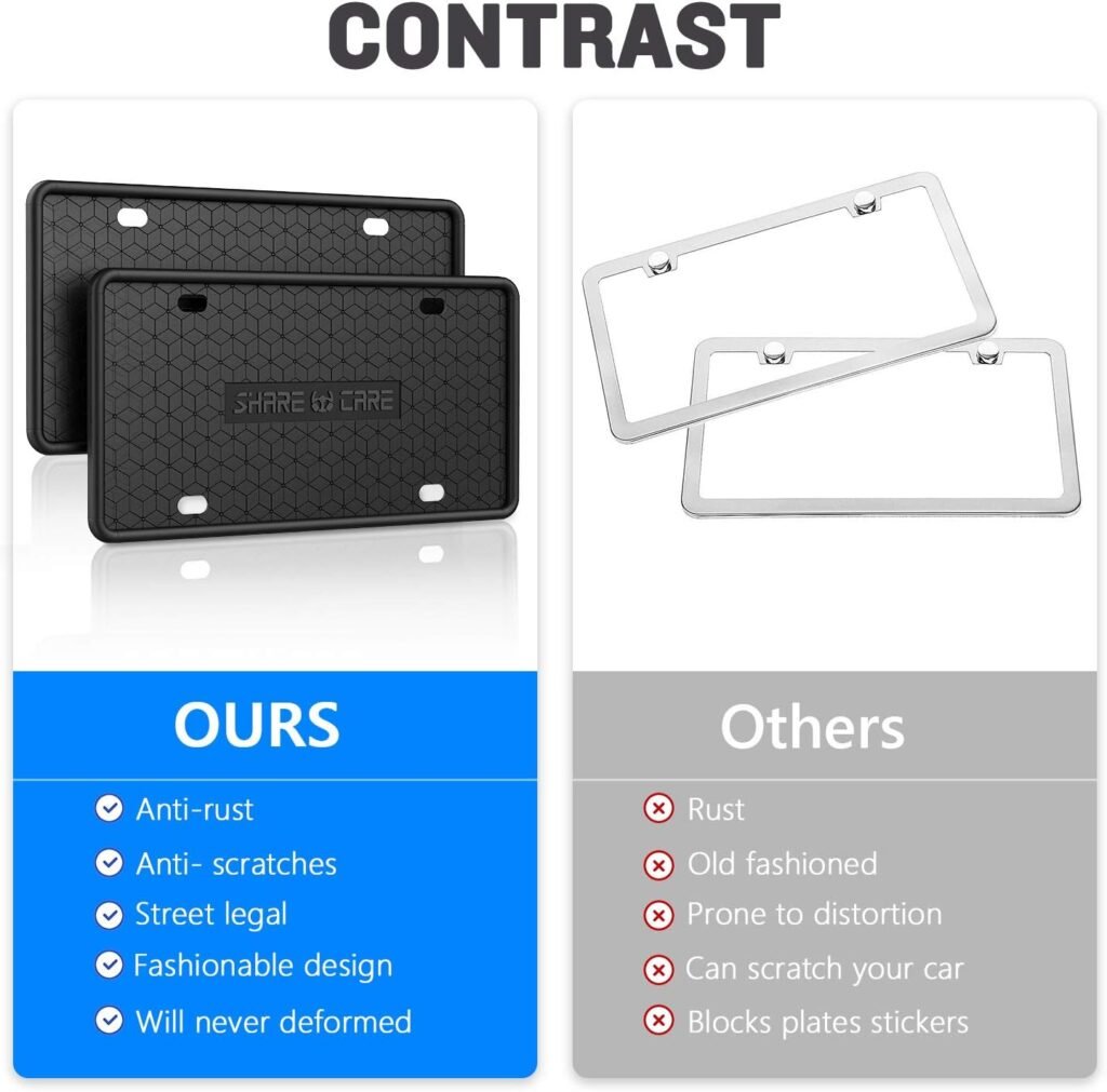 Silicone Plate Frame for Car