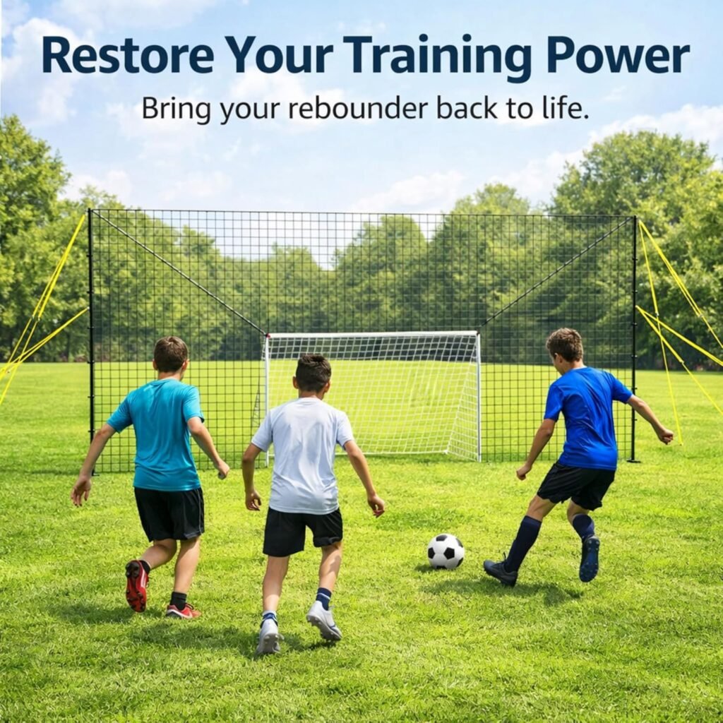 Soccer Goal with Rebounder & Backstop Net 