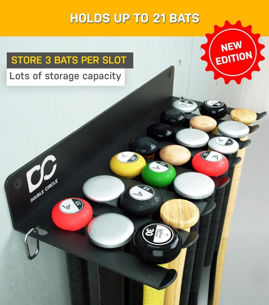 Double Circle Baseball Bat Rack